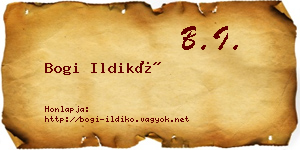 Bogi Ildikó névjegykártya