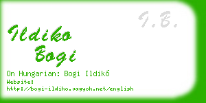 ildiko bogi business card